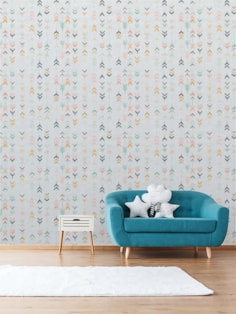 Feathered Paths Moon Grey | Wallpaper