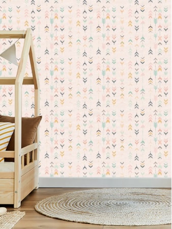Feathered Paths Blush | Wallpaper